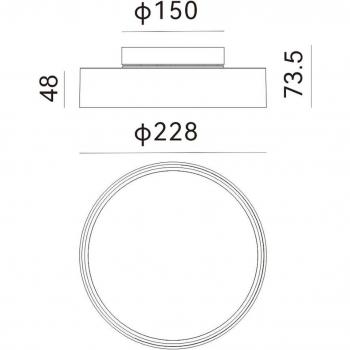 Lámpara de Techo para Exterior Nona, Ø 22,8 cm, Antracita