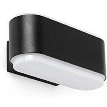 Faro Barcelona Zoe 72271 – Schlichte Wandleuchte mit 5 W LED, schwarzer Aluminiumrahmen, Opal‑PC‑Diffuse