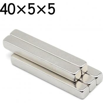 20 Pcs 40x5x5 Block NdFeB Neodymium Magnet N35