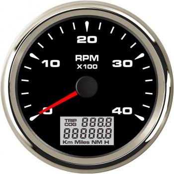 Tacómetro de Barco con Retroiluminación y Rango de 8000/3000/4000 RPM