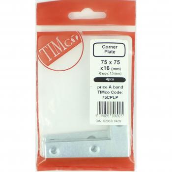 TIMco Corner Plate 75mm 75 x 75 x 16mm