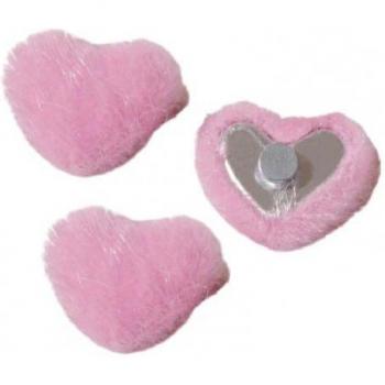 Décoration d'ongles effet 3D, peluche magnétique, cœur, 3 pièces/ensemble