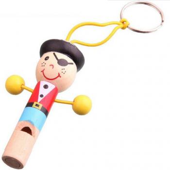 Sifflet Enfant Mignon Pirate en Bois