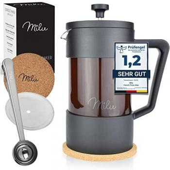 Set Caffettiera Milu 1L Vetro Nero