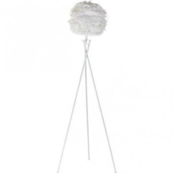 DKD Home Decor-DKD Home Decor Candeeiro de pé de penas brancas de metal (40x40x150cm)
