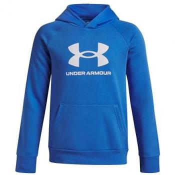 Junior Under Armour Rival Hoodie met Uitgebreid Logo – Kindervariant Fleece