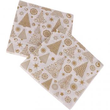 Decoración de Mesa Navideña: Servilletas de Tela 20 Paquetes