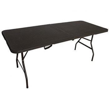 Tavolo pieghevole HDPE noce 183x76x74h cm