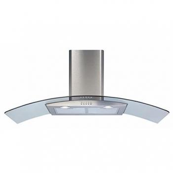 CDA Stainless Steel 110Cm Curved Glass Cooker Hood