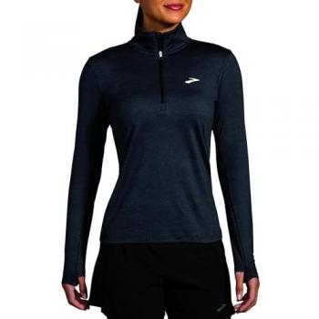 Brooks Dash 2.0 Damen-Trainingstshirt mit ½‑Zip, Farbe Schwarz, M