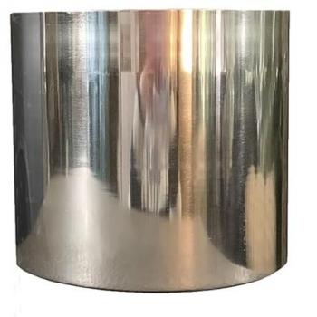 Botanik Leaf Metal Plant Pot, 20 × 18 cm, Silver Shine