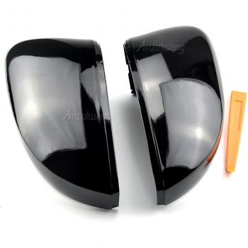 Cubierta de retrovisor de puerta para VW Polo 6R 6C, fibra de carbono