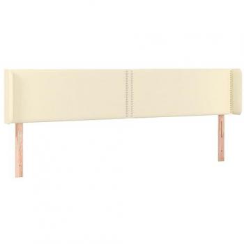 Kopfteil mit Ohren Creme 163x16x78/88 cm von vidaXL