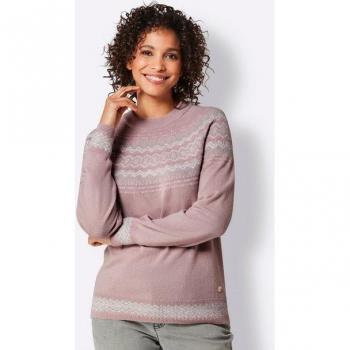 Mehrfarbiger Kaschmir-Woll-Longsleeve