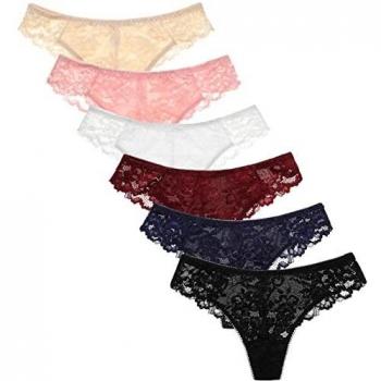 HOKEMP Damen String Unterhosen 6er Set, Mehrfarbig, Gr.