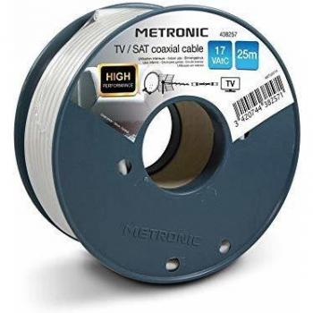 Câble SAT/TV 17 VAtC (Metronic) – 25 m – Couleur: Blanc