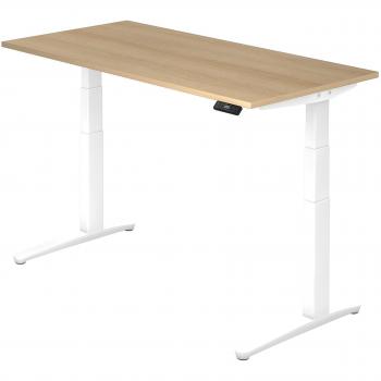 X B H M Office Pro 16 WW Scrivania – 160x80 cm, Quercia, altezza regolabile elettricamente