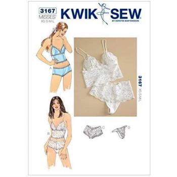 K3167 Kwik Sew Sewing Patterns – Extra Small to Large, Camisole & Panties