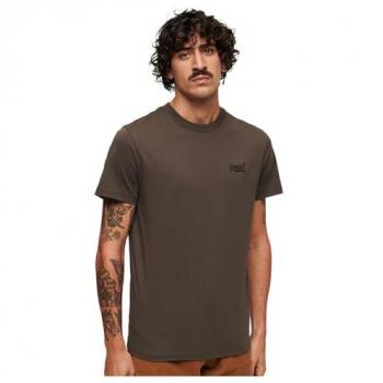 Superdry T-shirt Maniche Corte Logo Ricamato Vintage Black