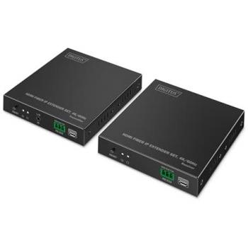 Digitus HDMI-Faser-IP-Extender DS‑55350 mit HDMI-Eingang, HDMI-Ausgang, SFP, Netzteilanschluss, RS232, Micro‑USB, Kopfhörer (3.5 mm)