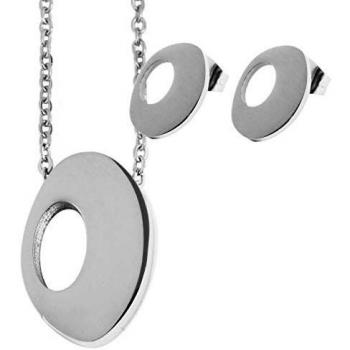 Edelstahl Schmuckset für Damen Kette und Ohrstecker