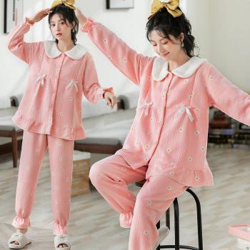 320G Winter Thick Cotton Padded Pajamas for Pregnant Women