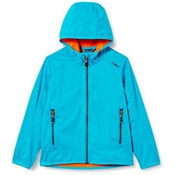 CMP Jungen Softshell Jacke „Light Blue“ – feste Kapuze, 176 cm