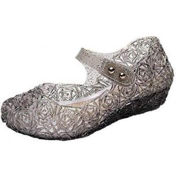 Disfraz de Cumpleaños: Sandalia con Tacón y Velcro (Gris, CN30)