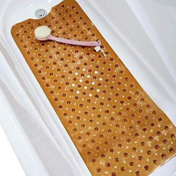 Tappetino da Bagno Marrone Trasparente Wimaha 100 x 40 cm