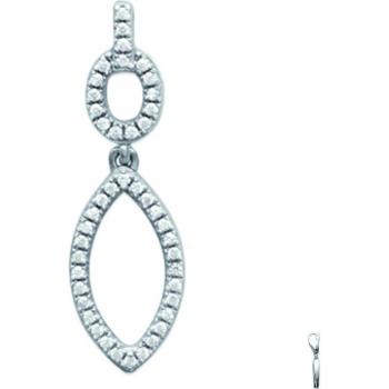 Pendentif de Plata 'Sissi' con Diseño Blanco