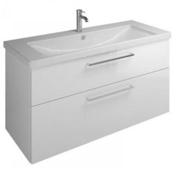 Burgbad Eqio Waschtisch 1230 mm mit Unterschrank, Griffleiste Schwarz Matt