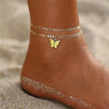 Brazalete Dorado 17KM con Mariposas para Mujeres Bohemia