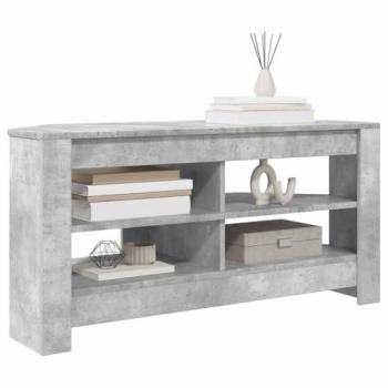 Support TV d’Angle Bois d’Ingénierie, Gris Béton – 102 x 40,5 x 45 cm