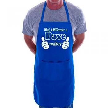 Dave BBQ Comedy Apron, Navy Blue
