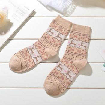 Christmas Deer Design Women's Warm Socks