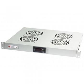 Ventole Rack 19 1U con Termostato LED Grigio