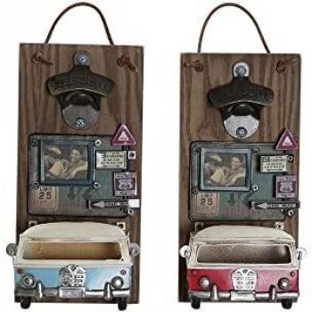 DKD Home Decor Wall Mounted Bottle Opener (2 pcs) (12 x 9 x 25 cm)
