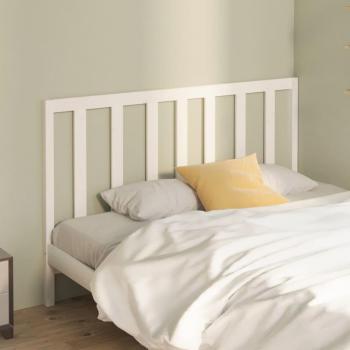 Solid Wood Pine Bed Headboard White 156x4x100 cm