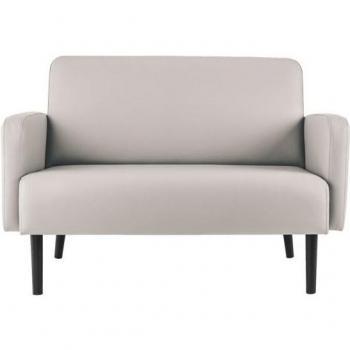 PAPERFLOW 2-Sitzer Sofa LISBOA, Kunstleder, schwarz-weiß