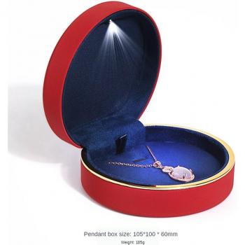B-LIFE Velvet Necklace Box with Illumination