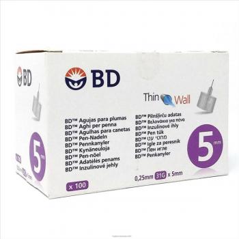 BD Insulin Pen Needles 31G 0.25mm x 5mm