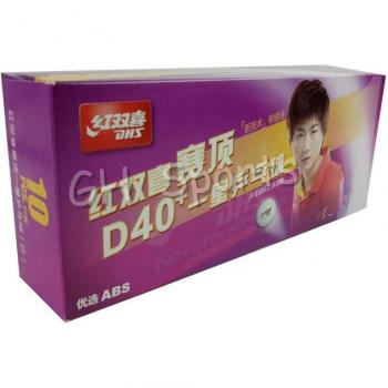 DHS D40+ White Table Tennis Balls 1-Star (10-Pack)