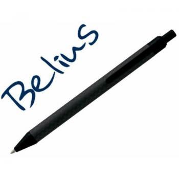 Bolígrafo Belius Potsdam Negro Tinta Gel Azul en Estuche