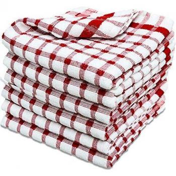 Wonderdry Soft Monocheck Black/White Jumbo Thick Kitchen Dish Cleaning Drying Cloth Pack of 6