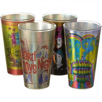 Beatles Radio Era Pint Glasses – 4-Pack Vintage Design