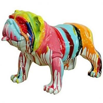 Objet décoratif Bulldog avec jets de peinture