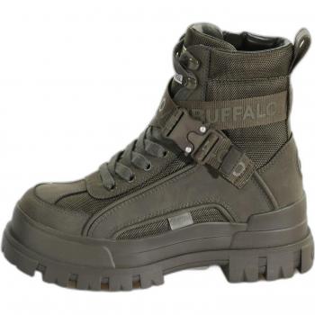 Botín Buffalo Apsha Com1 Vegano: Nubuck y Nylon, tono Khaki