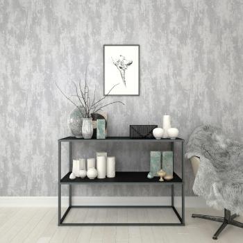 Boutique Industrial Texture Silver Wallpaper