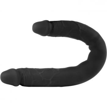 Deluxe Doppel-Penetrations-Dildo “Poppduo” – Schwarze Silikonreplik