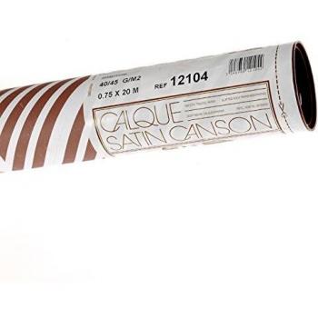 Canon Calque Satin Roulé 40-45 g/m² 0,75 x 20 mètres Translucide